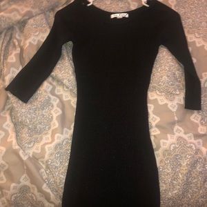 black tight dress
